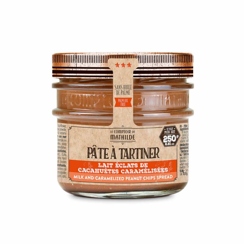 Pâte A Tartiner Lait Eclats de Cacahuètes Caramélisées 250g